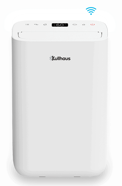Αφυγραντήρας Kullhaus alpha Q13L Pro WiFi μπροστινή όψη με ένδειξη WiFi
